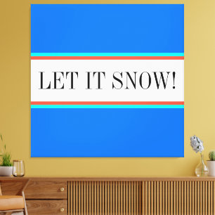 Toile LAISSER NEIGE Sky Blue Red White Racing Stripes