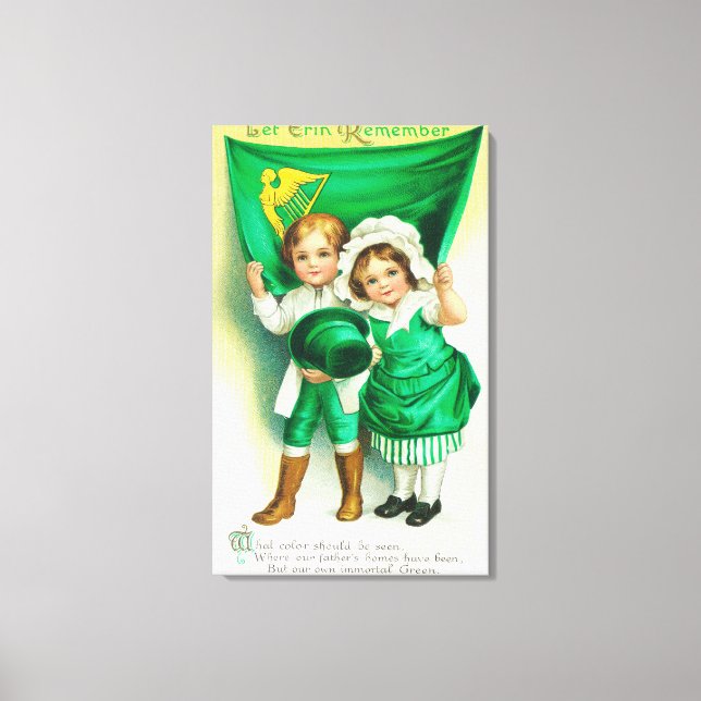 Toile Laissez Erin se souvenir d'un couple tenant un dra (Recto)