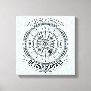 Toile Laissez Votre Coeur Être Votre Compas