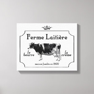 Toile Laiterie française vintage