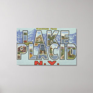 Toile Lake Placid, New York - grandes scènes de lettre