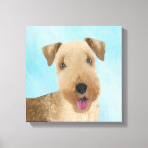 Toile Lakeland Terrier Peinture - Cute Original Chien Ar