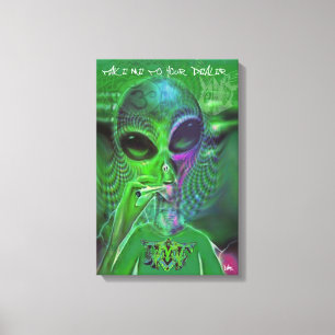 TOILE L'ALIEN GRAFFITI PEUT M'EMMENER À VOTRE RETRO DE V