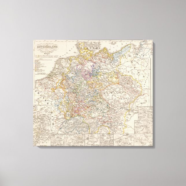 Toile L'Allemagne à l'époque de la guerre de 30 ans (Recto)