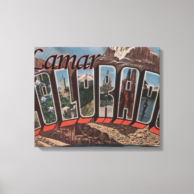 Toile Lamar, ColoradoGrandes lettres ScènesLamar, CO (Recto)