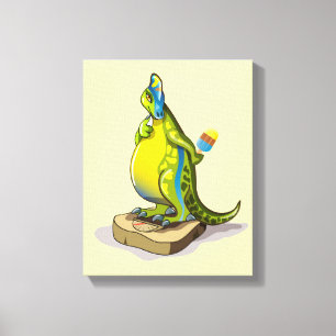 Toile Lambeosaurus Se Possédant Sur Une Échelle De Poids