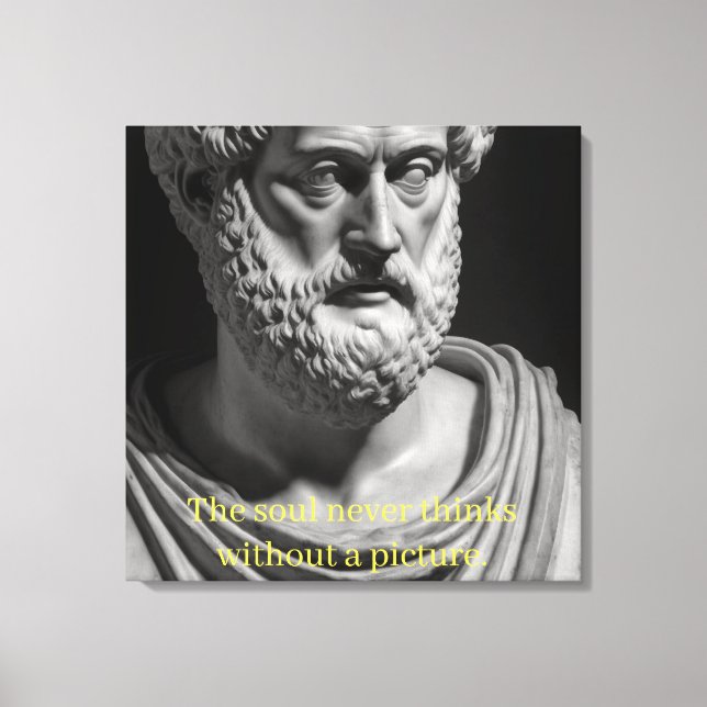 Toile L'âme ne pense jamais sans une image (Recto)