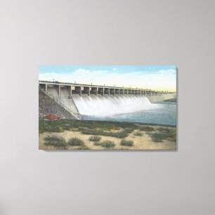 Toile L'Américain tombe déversoir de barrage, Orégon