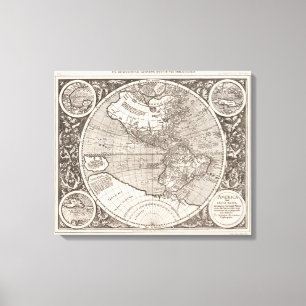 Toile L'Amérique Inde sive Novam, 1609