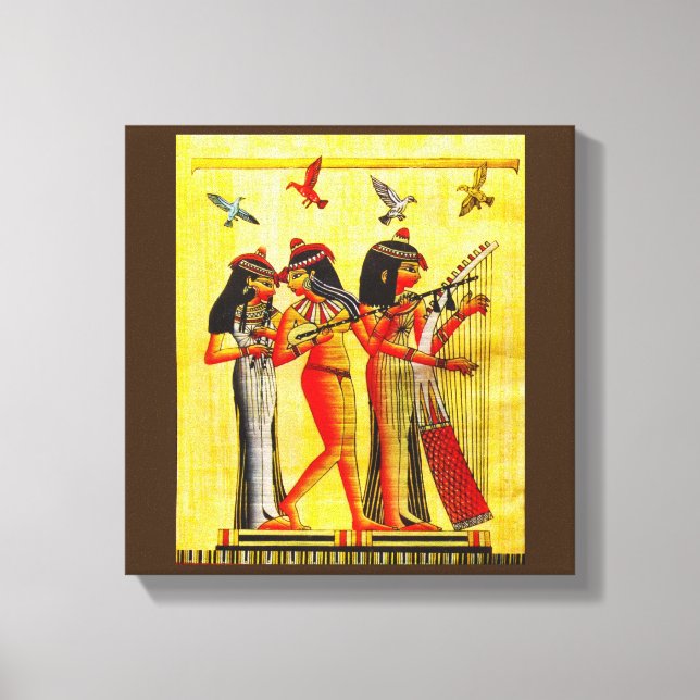 Toile L'amitié égyptienne Papyrus (Recto)