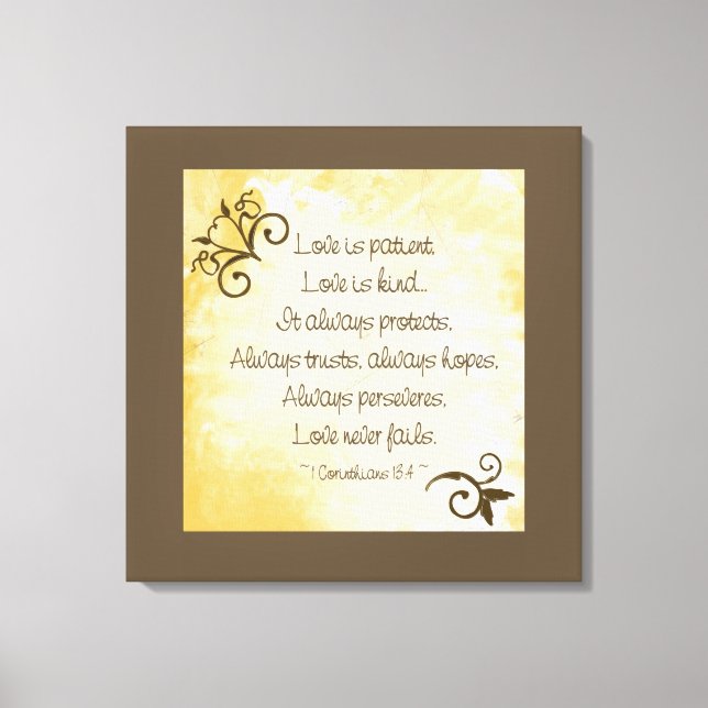 Toile L'amour antique est patient (Recto)