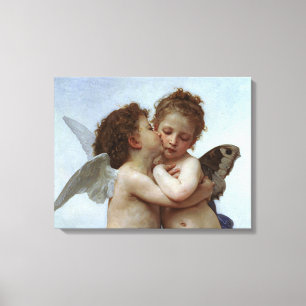 Toile L'Amour de Bouguereau et psyché, enfants (cupidon