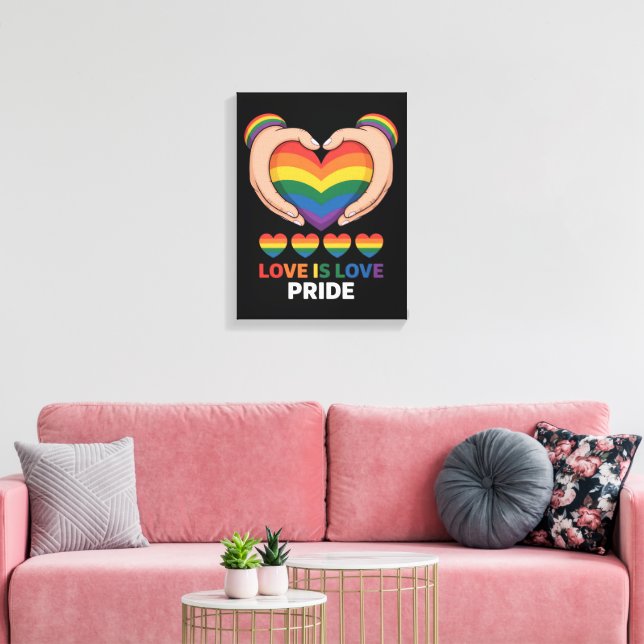 Toile L'amour est l'amour LGBQT (Insitu(Salon))