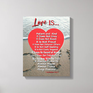 Toile L'amour est patient - 1 Corinthiens 13 Mariage