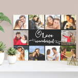 Toile L'amour est une chose merveilleuse Noir 10 Photo<br><div class="desc">Créez votre propre toile photo avec 10 de vos photos préférées. Le design est écrit à la main avec la calligraphie de coeur d'amour et dit "l'amour est une chose merveilleuse". Parfait pour les photos de famille ou romantiques. Ce design a un arrière - plan noir que vous pouvez modifier...</div>