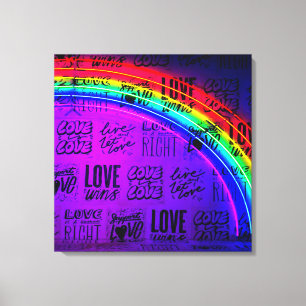 Toile L'amour gagne le Gay pride LBGQT Rainbow
