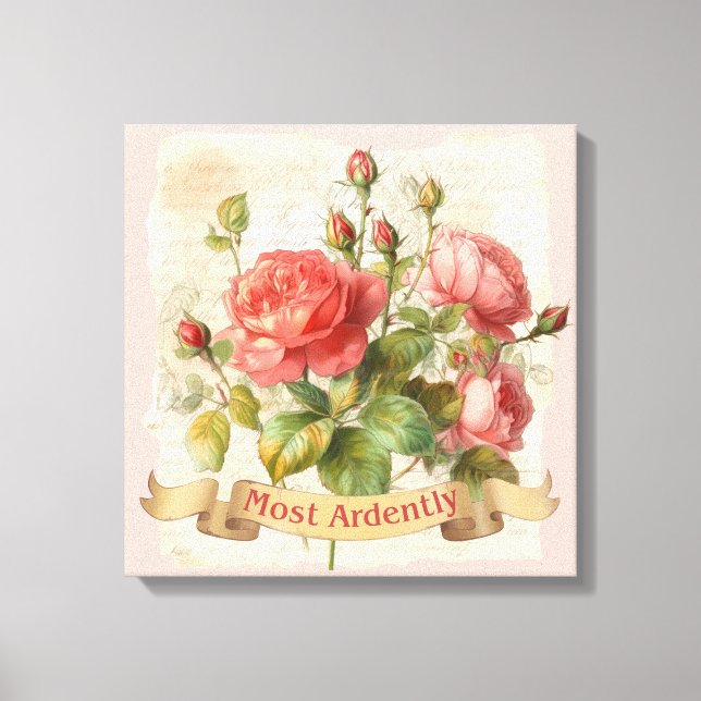 Toile L'AMOUR - Le plus ardemment - M. Darcy (Recto)