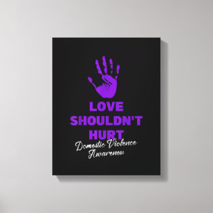 Toile L'amour ne devrait pas faire mal porter la violenc