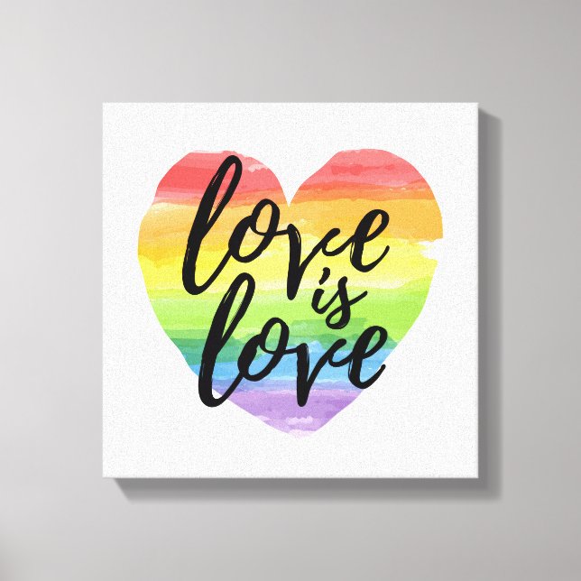 Toile L'Amour | Rainbow Watercolor (Recto)