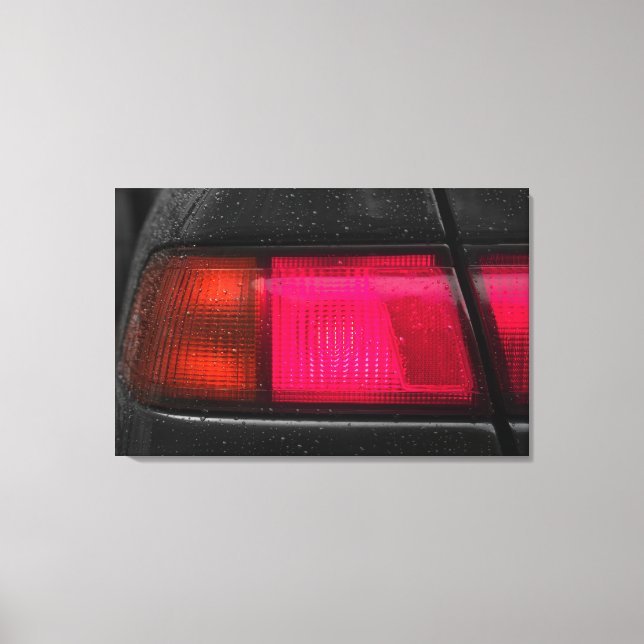 Toile Lampe de voiture en pluie (Recto)