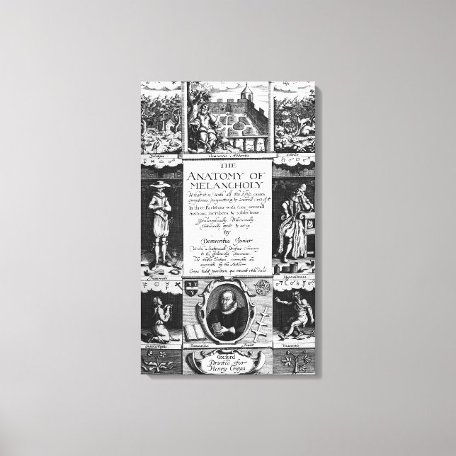 Toile L'anatomie de la mélancolie (Recto)