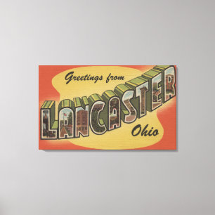 Toile Lancaster, Ohio - grandes scènes de lettre