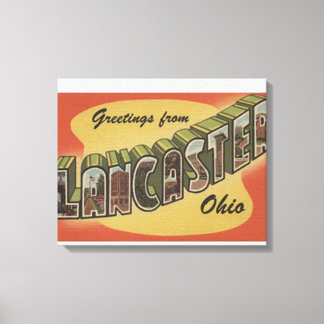 Toile Lancaster, Ohio - Scènes de grandes lettres (Recto)
