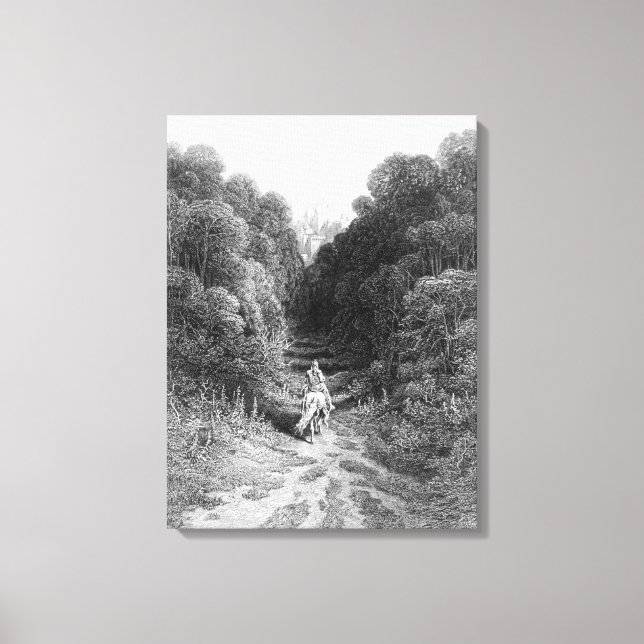 Toile Lancelot s'approche du château d'Astolat (Recto)