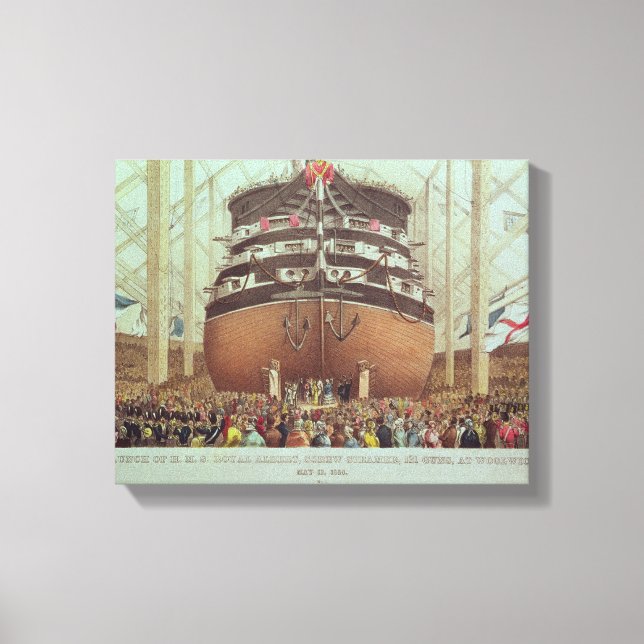 Toile Lancement de H.M.S. Royal Albert, Screw Steamer (Recto)