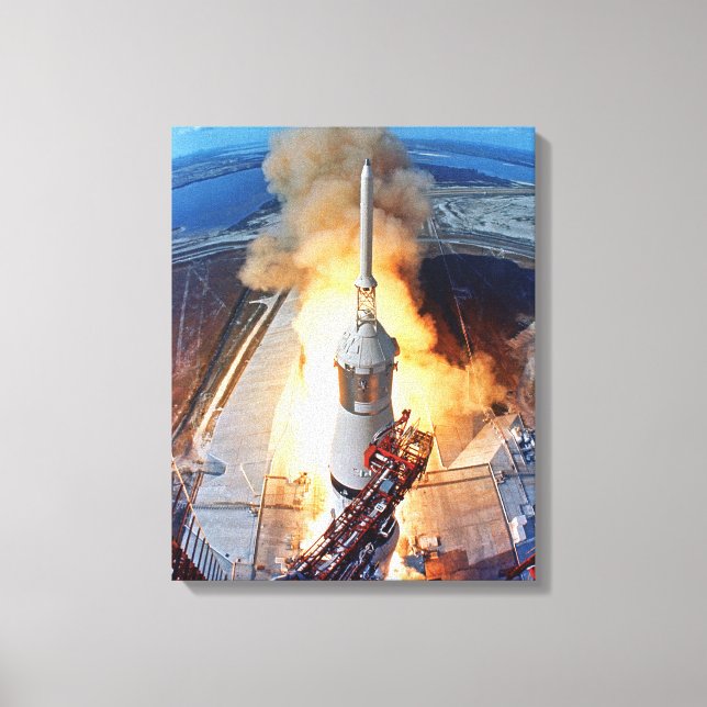 Toile Lancement de la fusée de l'alunissage d'Apollo 11  (Recto)