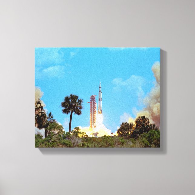 Toile Lancement de la fusée Saturn V de NASA Apollo 16 (Recto)
