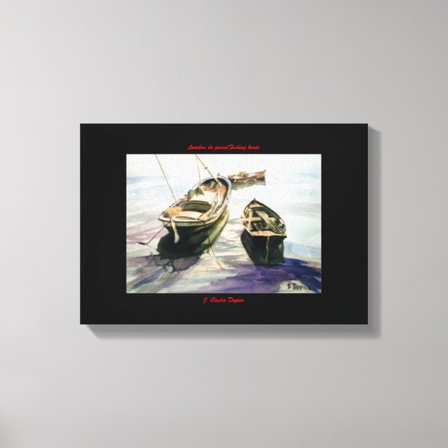 Toile Lanchas de pesca/Bateaux de pêche (Recto)