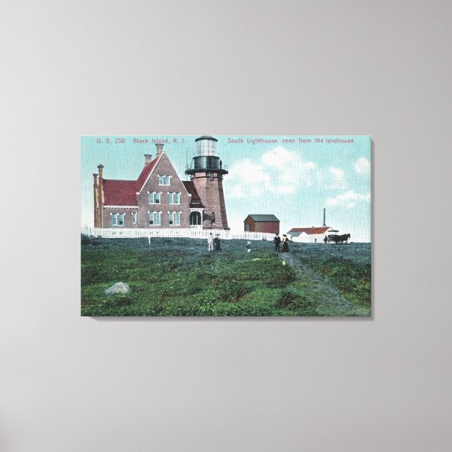 Toile Landhouse Vue sur le phare sud (Recto)