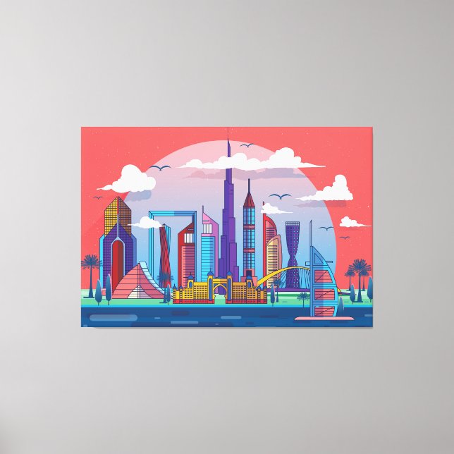 Toile Landmark de Dubaï (Recto)