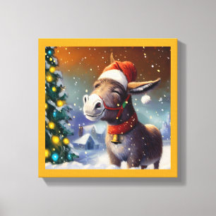 Toile L'Âne de Noël 1