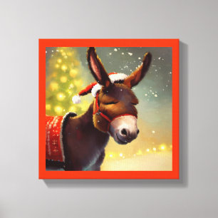 Toile L'Âne de Noël 4