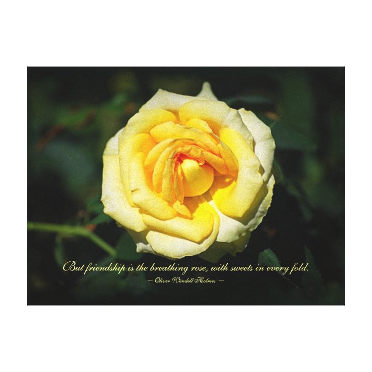 Toile L Anglais De Jaune De Citation D Amitie S Est Leve Zazzle Fr