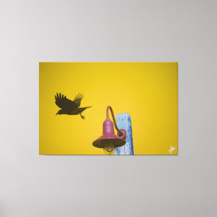 Toile Langley Crow sur la série de poteaux lumineux #4