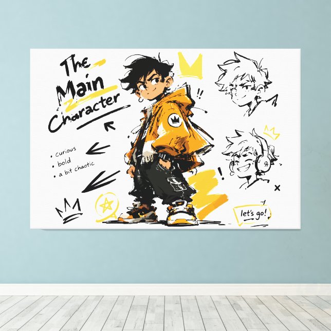Toile L'Anime de personnage principal Art Cool (Insitu (Plancher de Bois))