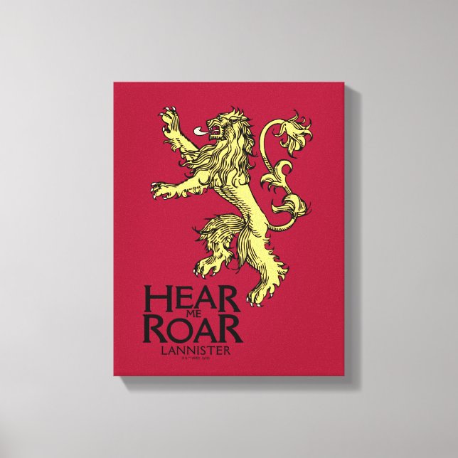 Toile Lannister Sigil - Entendez-Moi Roar (Recto)