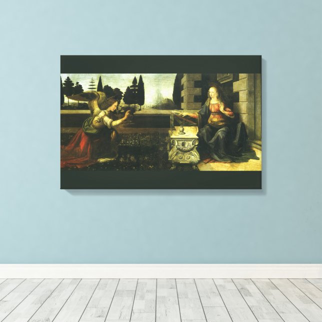 Toile L'Annonciation du Seigneur de Léonard de Vinci (Insitu (Plancher de Bois))