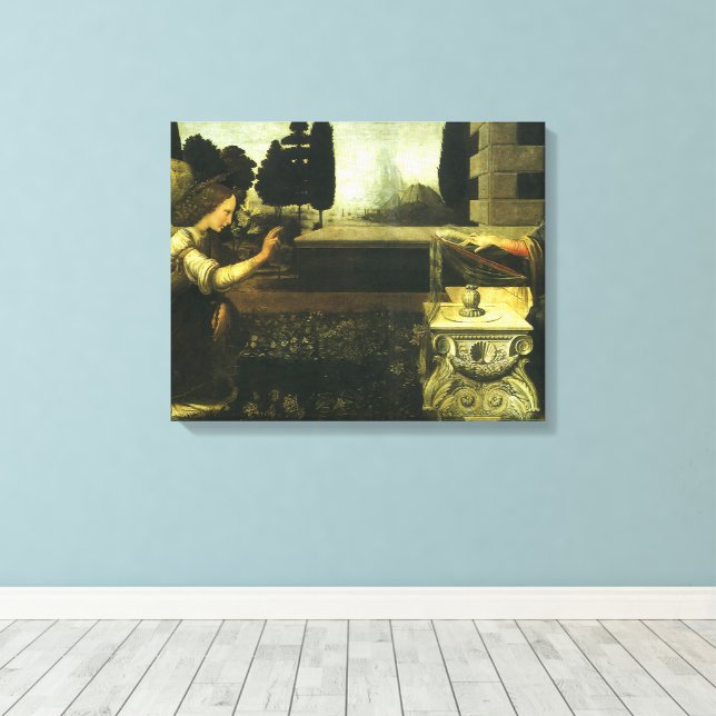 Toile L'Annonciation du Seigneur de Léonard de Vinci (Insitu (Plancher de Bois))
