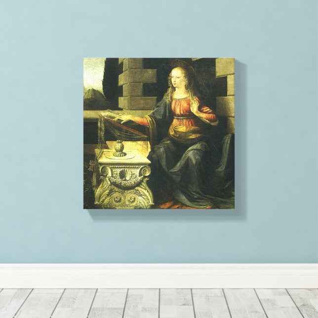 Toile L'Annonciation du Seigneur de Léonard de Vinci (Insitu (Plancher de Bois))