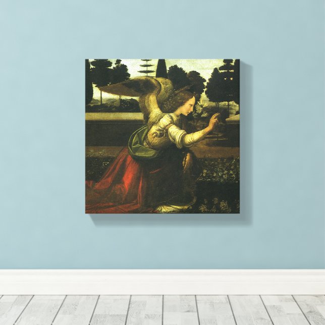 Toile L'Annonciation du Seigneur de Léonard de Vinci (Insitu (Plancher de Bois))