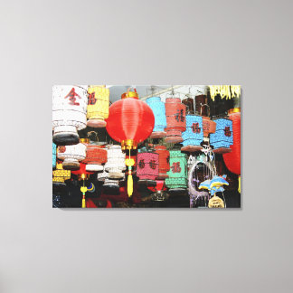 Toile lanternes chinoises en Chine