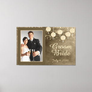 Toile Lanternes d'ivoire Mariage Keepsaké Canvas