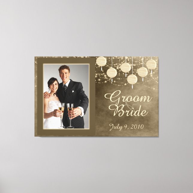 Toile Lanternes d'ivoire Mariage Keepsaké Canvas (Recto)