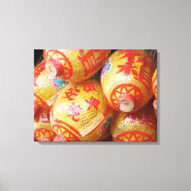 Toile Lanternes en papier chinoises chanceuses (Recto)