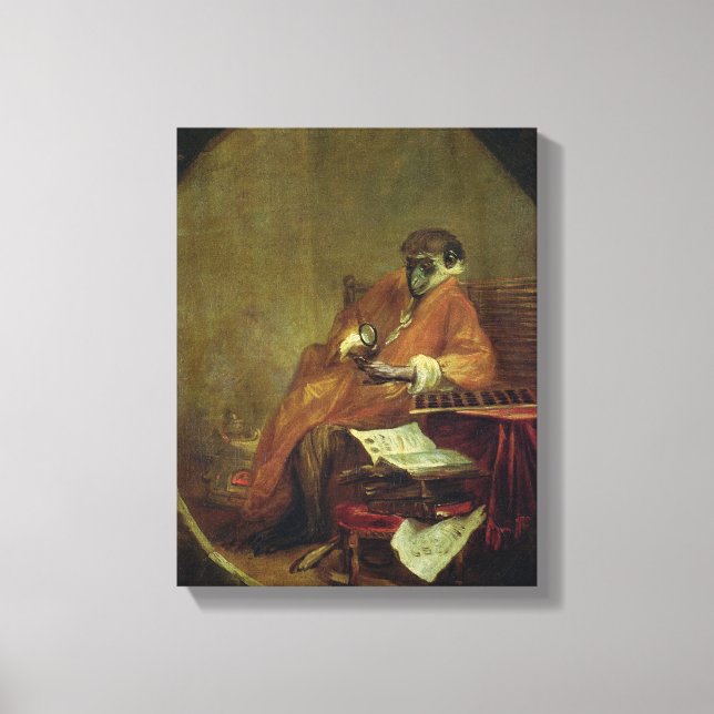 Toile L'Antiquaire du singe, 1740 (Recto)