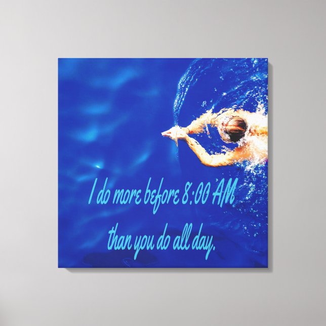 Toile Lap Swim Team Motivational Inspiration (Recto)